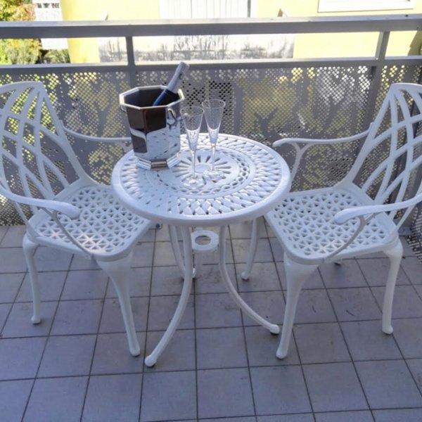EVE Tavolino da bistrot - Bianco (2 sedie)