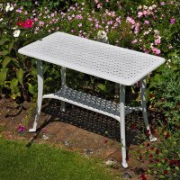 White_Rectangular_Cast_Aluminium_Metal_Garden_Furniture_BBQ_Side_Table_1
