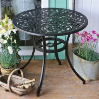 Jill Table - Antique Bronze (85cm round metal garden table)