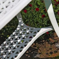 Anteprima: White claire aluminium garden side table 5