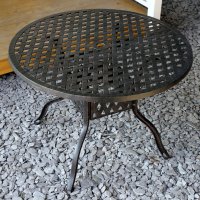 Anteprima: 103cm round 4 seater garden table set 15